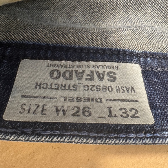 Diesel SadDo Slim Straight Distressed Jeans W26 L32 - Picture 4 of 15